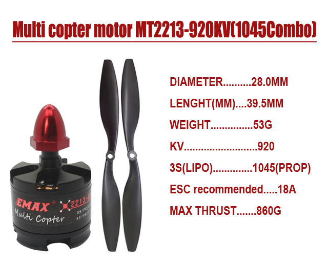 EMAX MT2213-920KV Brushless Motors for Quadcopter  price in india