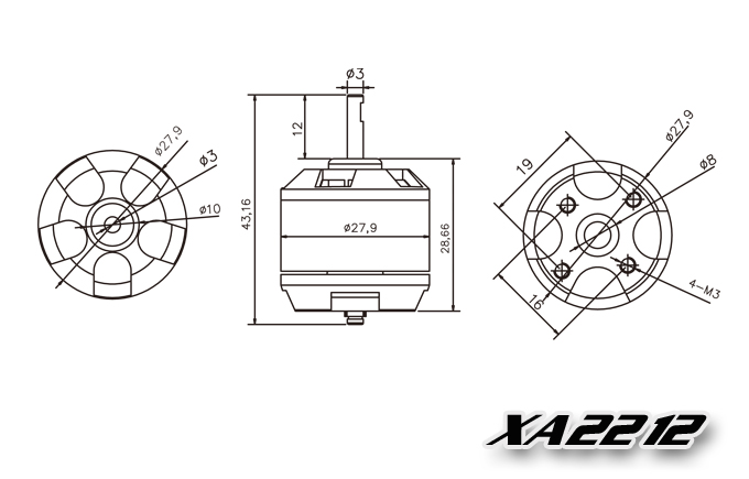 Emax XA2212 820KV 980KV 1400KV Outrunner Brushless Motors Price in India