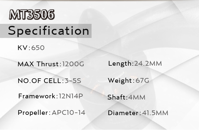 EMAX MT3506 KV650 Brushless Mutil-Axis Motor For RC Models in India