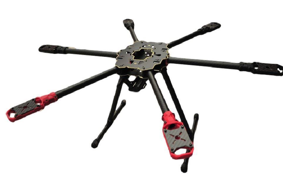 FPV HMF S680 Carbon Fiber 6-Axis PCB Folding Hexacopter Frame with Landing Skid in India
