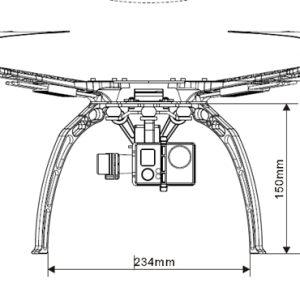 S500 PCB Frame Kit w/ Landing Gear for FPV Gopro Gimbal in India - Image 3