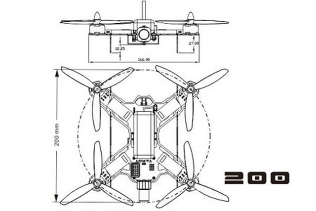TAROT TL200A MINI 200MM 4-AXIS QUADCOPTER FRAME KIT in India