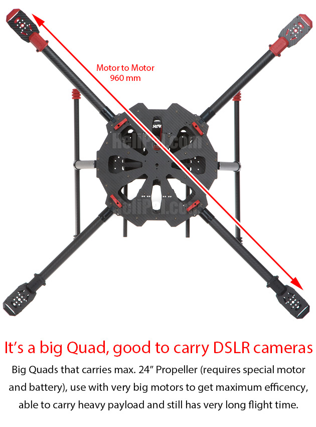 Tarot X4 960mm 4-Axis PCB Center Plate Folding FPV Quadcopter Frame Kit in India