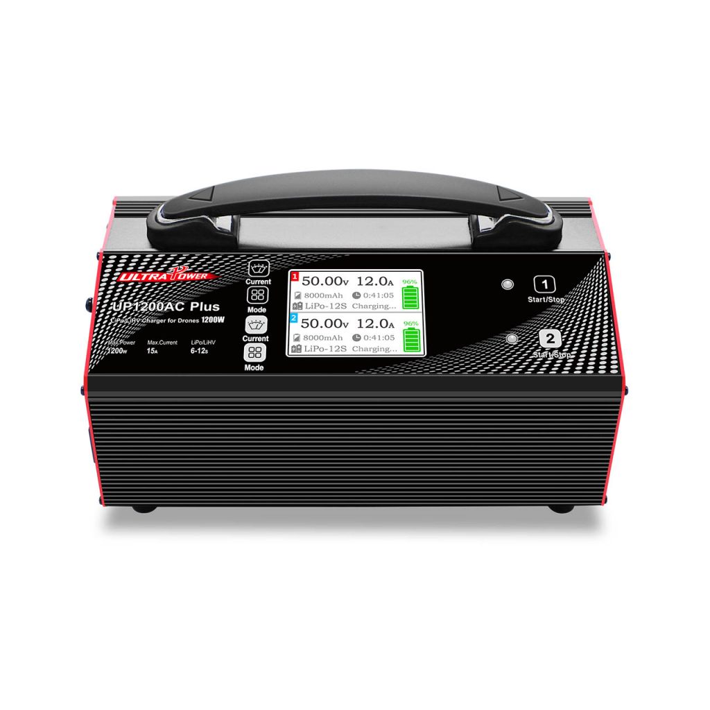Ultra Power UP1200AC PLUS 2X600W 15A 6-12S Battery Balance Charger For UAV Drones In INDIA