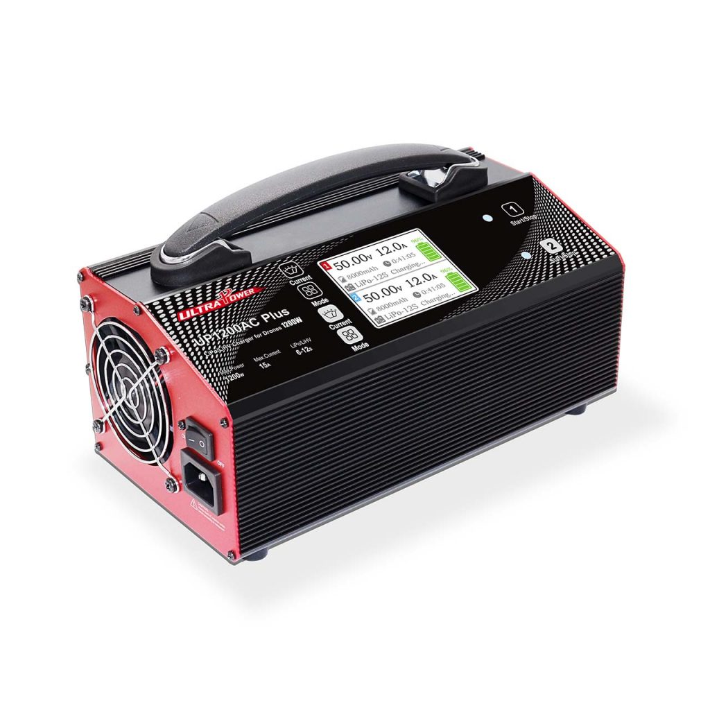 Ultra Power UP1200AC PLUS 2X600W 15A 6-12S Battery Balance Charger For UAV Drones In INDIA
