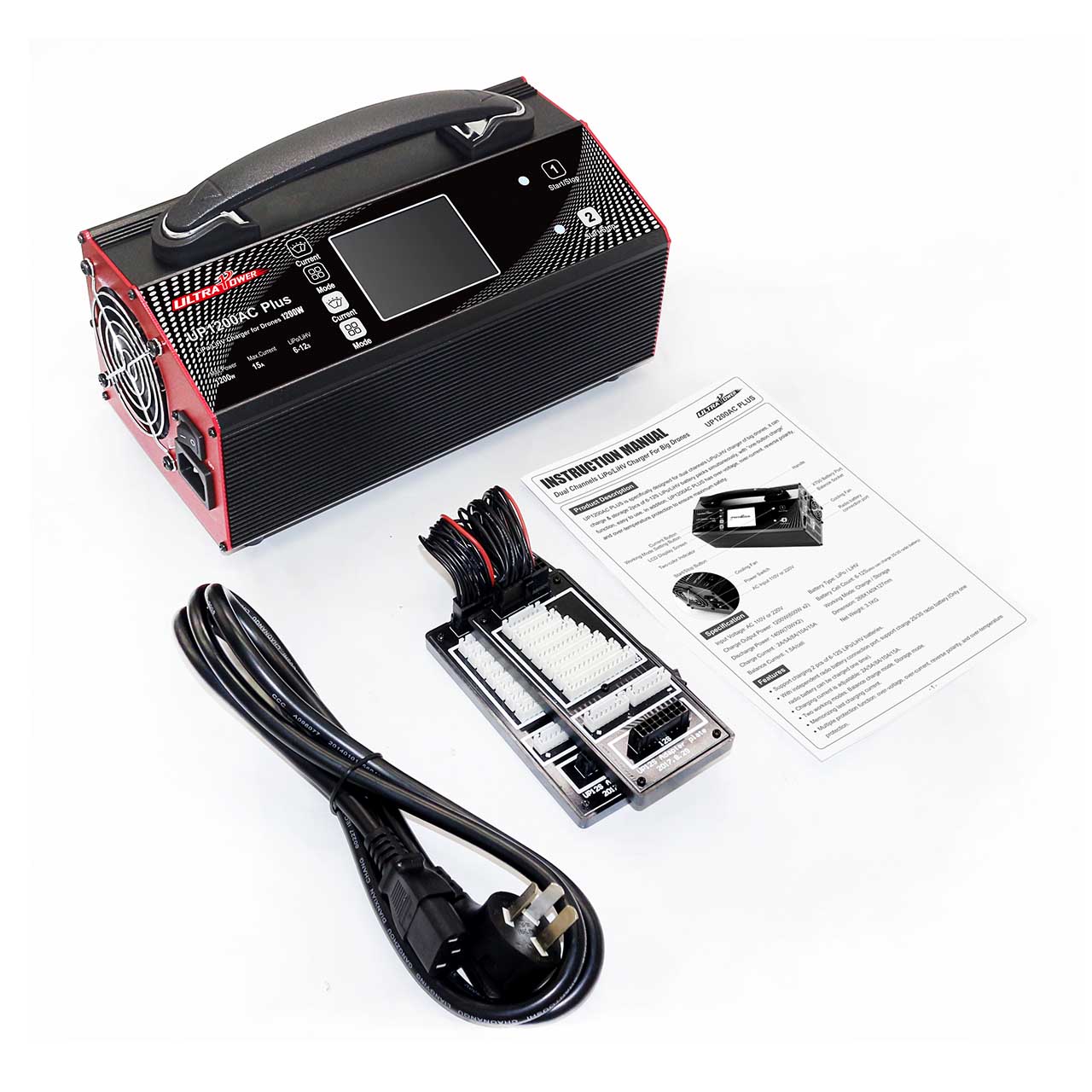 Ultra Power UP1200AC PLUS 2X600W 15A 6-12S Battery Balance Charger For UAV Drones In INDIA - Image 5