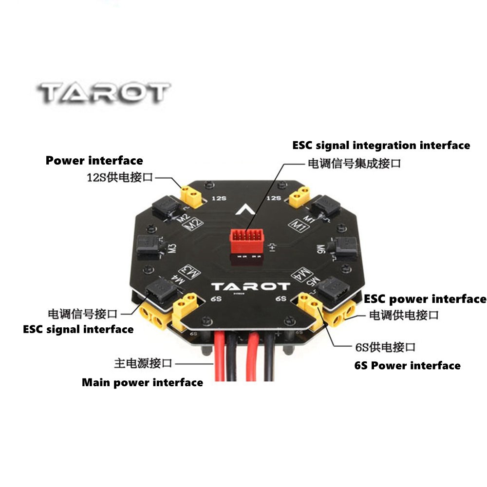 TAROT TL2996 High Current Distribution Board Power Distribution Management Module 12S 480A for DIY 4-axis / 6-axis Drone Kit  in India
