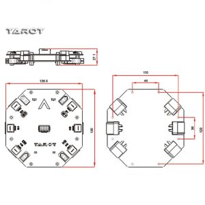 TAROT TL2996 High Current Distribution Board Power Distribution Management Module 12S 480A for DIY 4-axis / 6-axis Drone Kit  in India - Image 3
