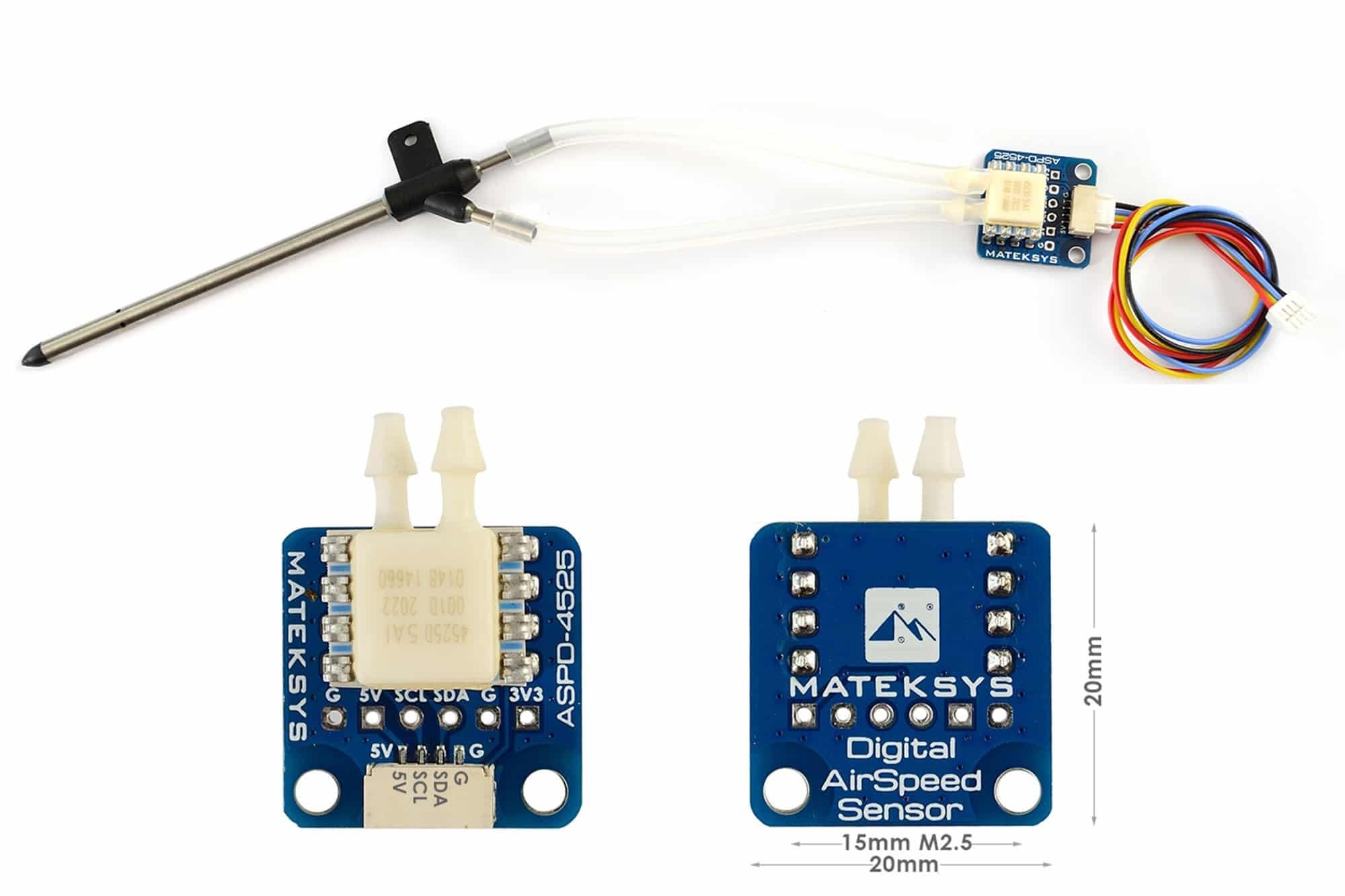 MATEK DIGITAL AIRSPEED SENSOR ASPD-4525 For Cube Orange (Pixhawk2) in India - Image 1