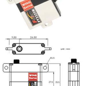 Servo Feetech Wing FT3325M - Digital metal servo in India - Image 3