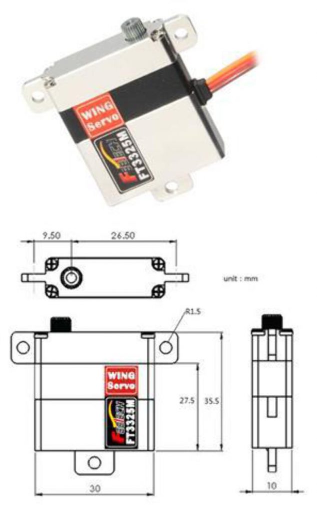 Servo Feetech Wing FT3325M - Digital metal servo in India