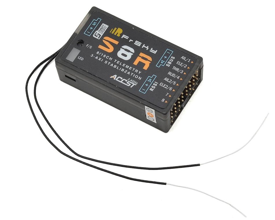 FrSky S8R receiver with 3-axis stabilization 8/16 channel and telemetry in India