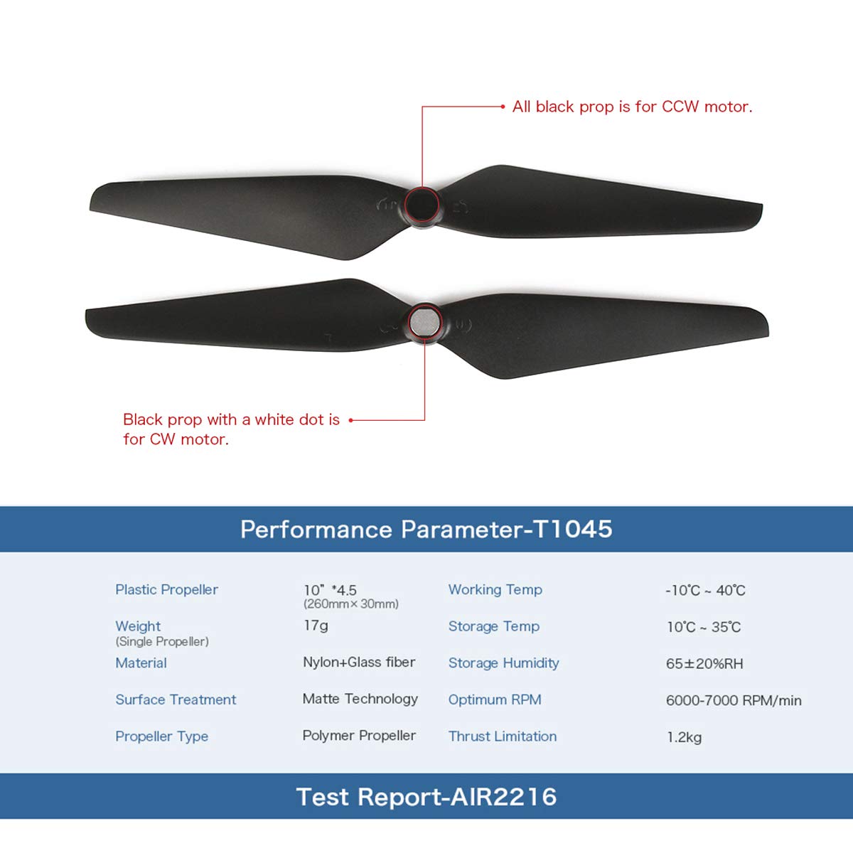 T-MOTOR T1045 PROPELLER PAIR IN INDIA - Image 2