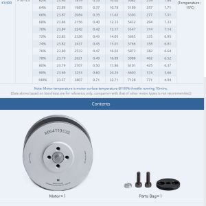 T Motor MN4110 Multirotor Fixed Wing Motor KV400 - Image 13