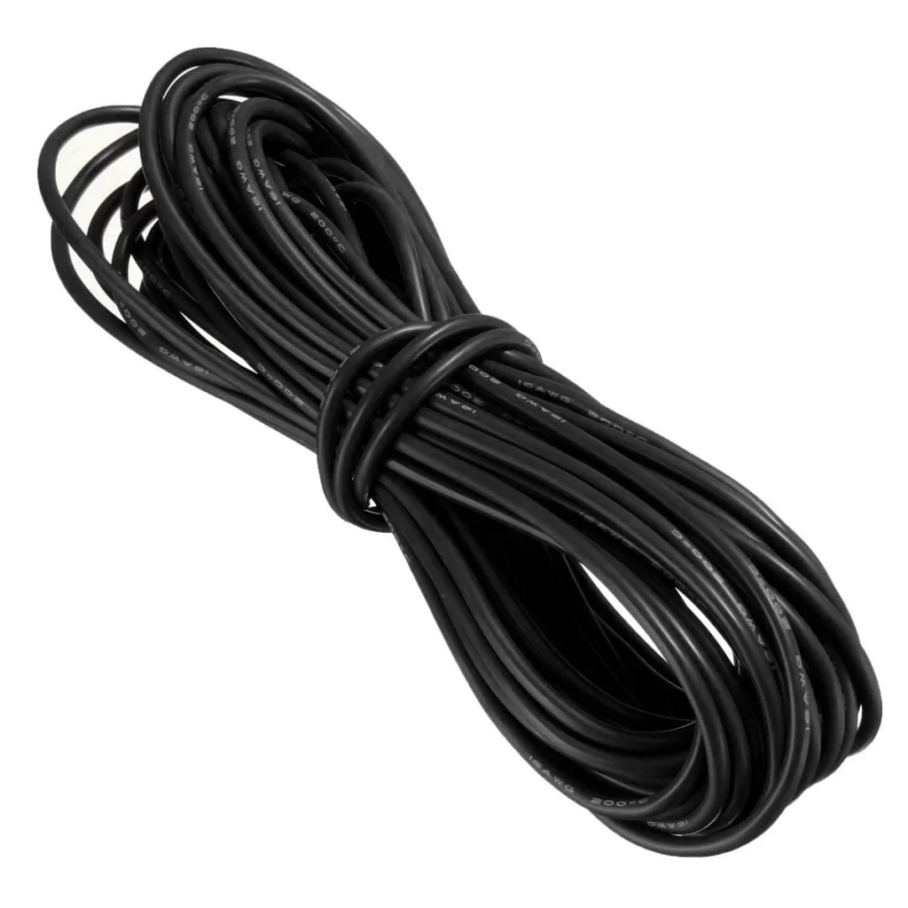 High Quality Ultra Flexible 16AWG Silicon Wire 1m (Black) In India
