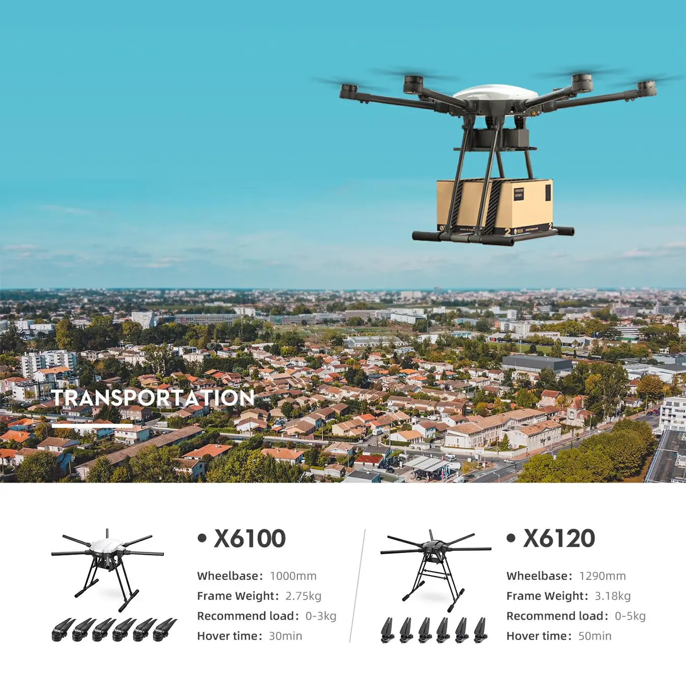 EFT X6120 Multifunction Surveillance Drone Frame in India