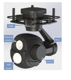 Thermal Camera with Gimbal and Day camera 10X Zoom in India