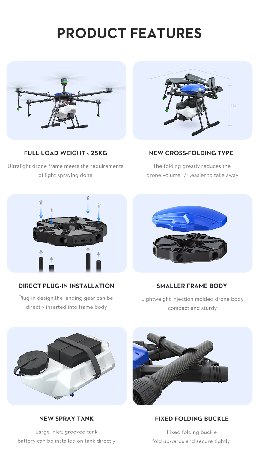 EFT E610 M 10L 6 Axis Agricultural Drone Frame in India