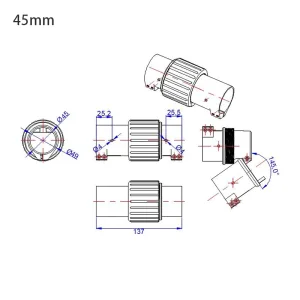 VYOM 30mm Folding Arm Carbon Tube Connector Clip