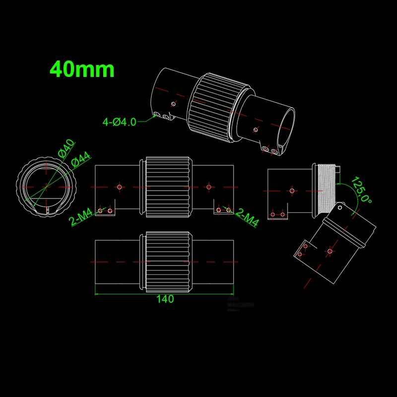 VYOM 30mm Folding Arm Carbon Tube Connector Clip