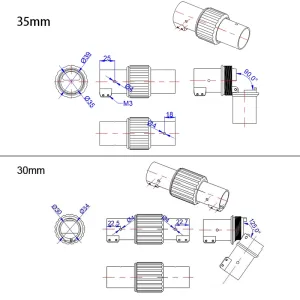 VYOM 30mm Folding Arm Carbon Tube Connector Clip