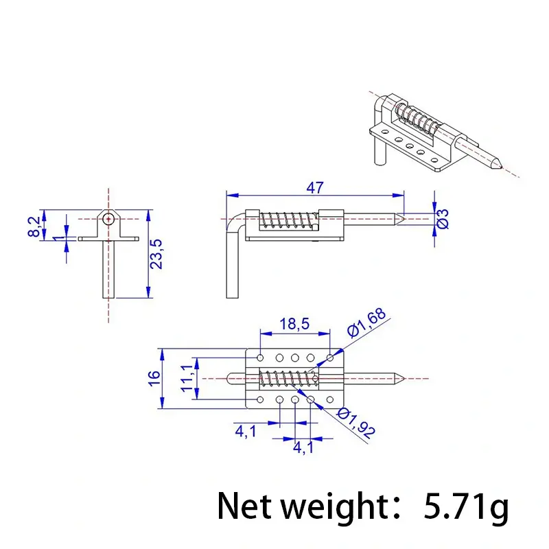 VYOM Aluminum Canopy Hatch Lock Latches for RC Airplane Cockpit Cover Fixing